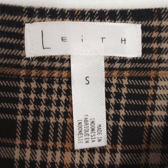 Leith Plaid Ruffle Academia Midi Skirt - Picture 4 of 8